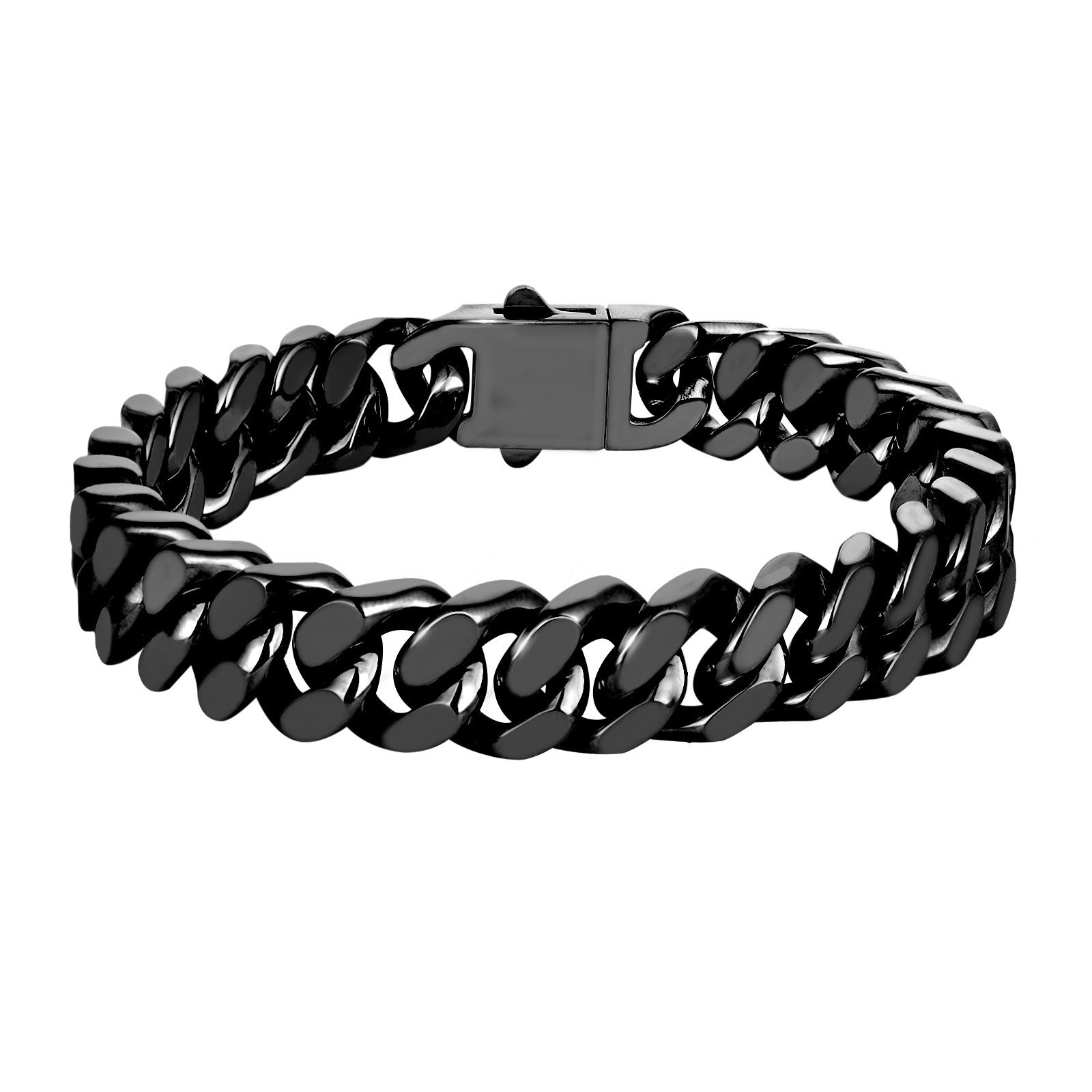 Simple Four-sided Grinding Men's Hip Hop Titanium Steel Bracelet