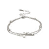 Simple Fashion Personality Vintage Cross Double Layer Twin Bracelet