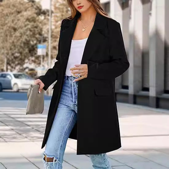 Women's Fashion Personality Woolen Cardigan Coat